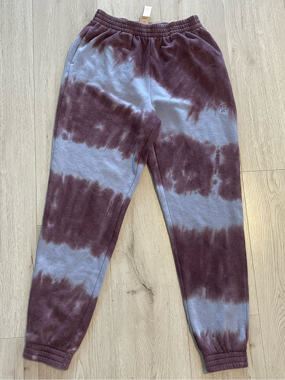 VS Pink High Waist Campus Jogger - Blue & Purple Tie Dye Sweatpants
